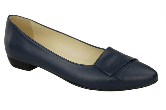 Damenschuhe Ballerinas Marineblau, Naturleder 988 ElitaBut