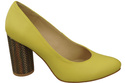 Damenschuhe Zitronenpumps Naturleder Bunter dekorativer Absatz 194 ElitaBut