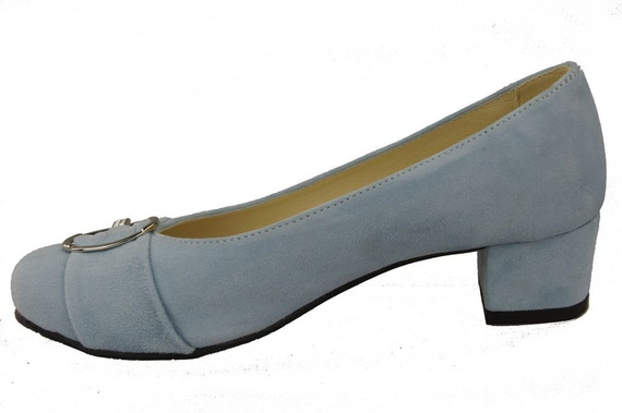 Damenschuhe Pumps Hellblau Naturleder Wildleder 135 ElitaBut
