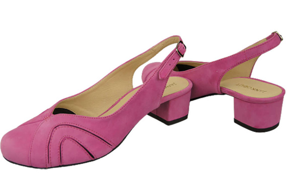 Damenschuhe Sandalen, Naturleder, Wildleder, Fuchsia 842 von ElitaBut