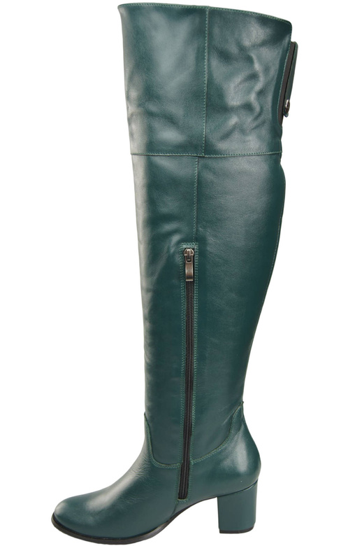 Footwear Kniehohe Overknee-Stiefel für Damen, Naturleder 190, Malachit ElitaBut