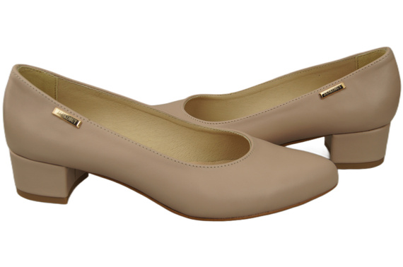 Damen Pumps Cappuccino Blass mit niedrigem Absatz zeitlose Eleganz und Komfort 220 ElitaBut