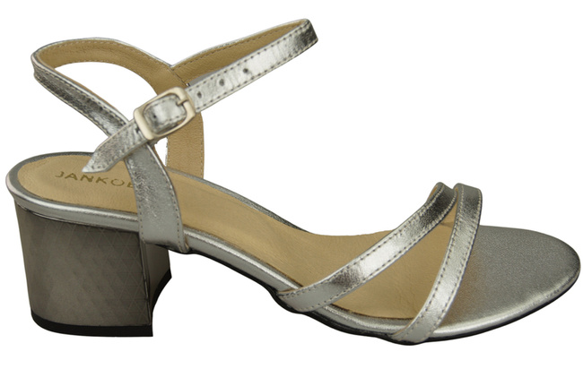 Damenschuhe Silbernes Naturleder 197 Sandalen, die den Fuß sinnlich enthüllen ElitaBut