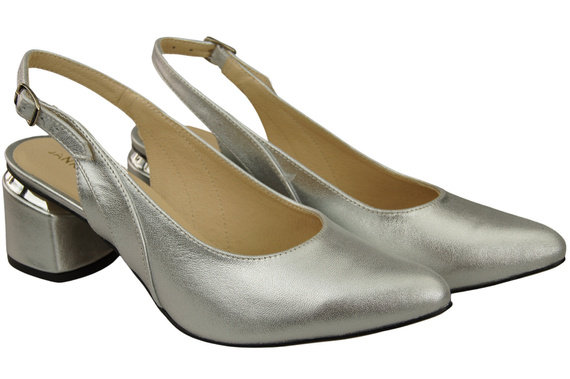 Damenschuhe Silberne Sandalen, Naturleder 196 ElitaBut