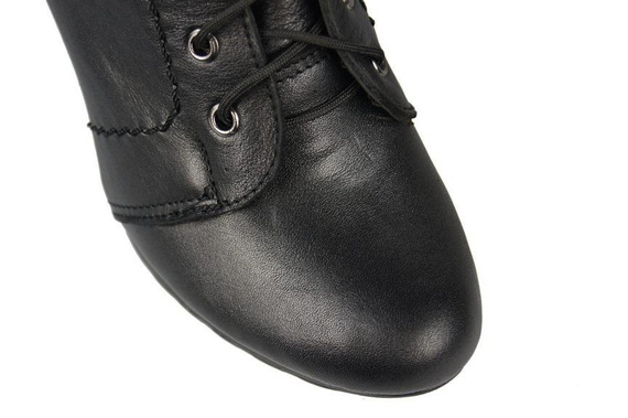 Damenschuhe Stiefeletten, Naturleder, Schwarz 1012 ElitaBut