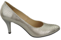 Damenschuhe Silber Pumps Schlangenmotiv Naturleder 150 ElitaBut