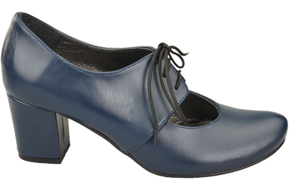 Schuhe Damenschuhe, Naturleder, Marineblau 161 ElitaBut