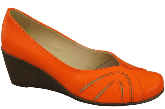 Damen Schwarz Naturleder Gestiefelte Orange 828 ElitaBut