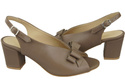 Damenschuhe Cappuccino-Sandalen, naturnarbiges Leder, 148 L ElitaBut