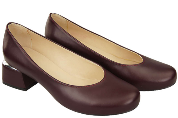 Damenschuhe Pumps Naturleder 159 Burgund ElitaBut