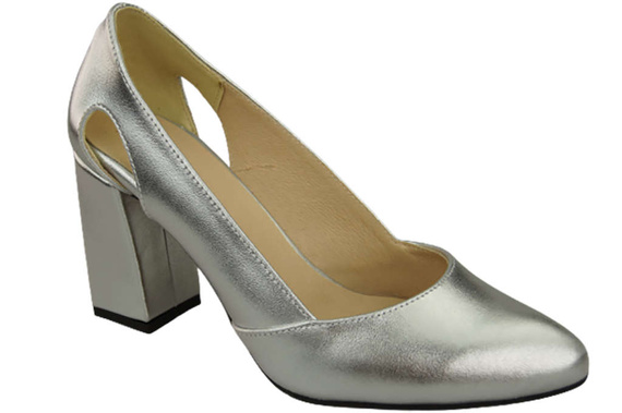 Damenschuhe Silber Pumps Naturleder 184 ElitaBut