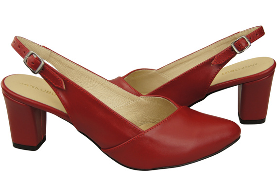 Damen Footwear Rot Stiletto Sandalen Natural Leder 217 ElitaBut