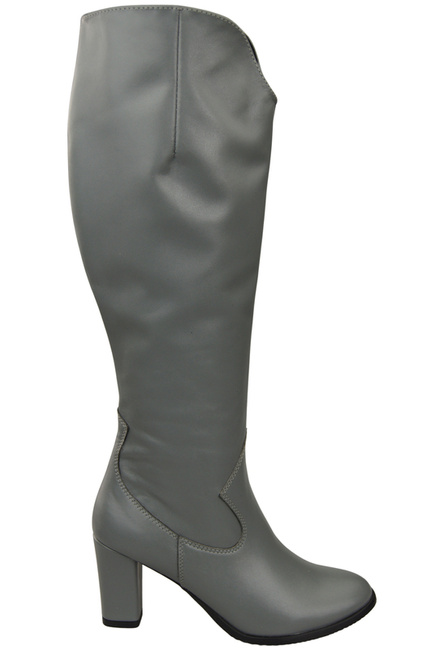 Stilvolle Damen Aschgrau Stiletto Stiefel Naturleder 211 ElitaBut