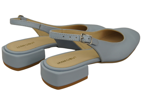 Damen Schuhe Sandalen Hellblau Flacher Absatz Naturleder 206 ElitaBut