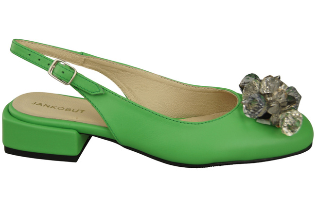 Damen Schuhe Limette Sandalen mit Kristallen Naturleder 215 ElitaBut