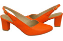 Damen Footwear Orange Stiletto Sandalen Natural Leder 217 ElitaBut
