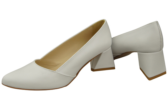 Damen Pumps Weiß Echtleder Spitz Zehen Absatz ElitaBut 221