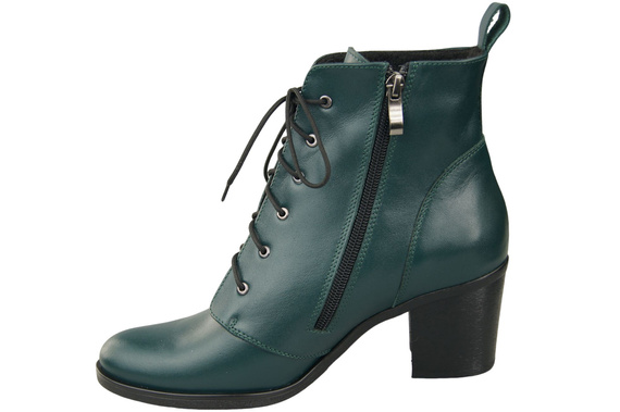Winter-Schnürstiefeletten für Damen, Naturleder, Malachite 188, von ElitaBut
