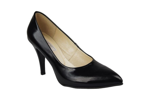 Damenschuhe Pumps Naturleder Schwarz Lack 816 ElitaBut