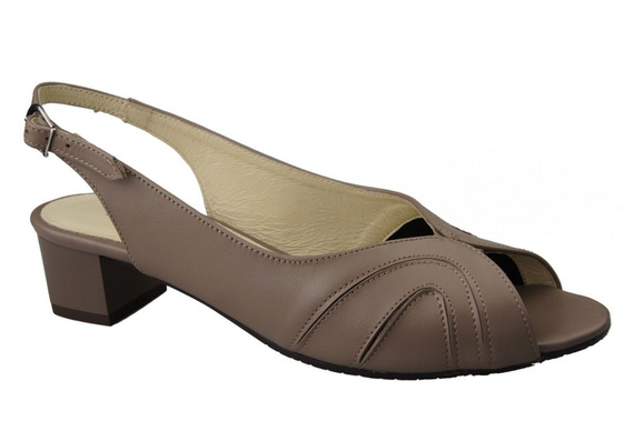 Damenschuhe Sandalen, Naturleder, Cappuccino 991 ElitaBut