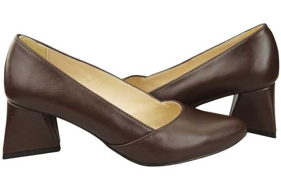 Damen Pumps Schokolade Echtleder Spitz Zehen Absatz ElitaBut 221