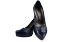 Damenschuhe Pumps, Naturleder, Marineblau 897 ElitaBut
