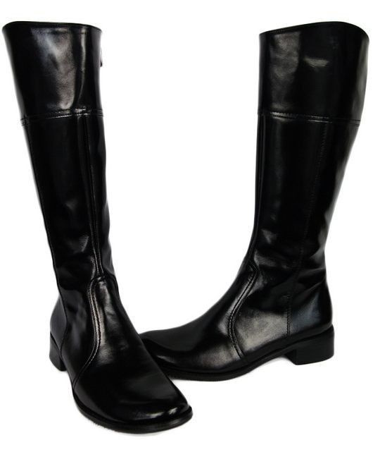 Schuhe Damenstiefel, Naturleder, Schwarzer Lack 636 ElitaBut