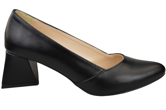 Damen Pumps Schwarz Echtleder Spitz Zehen Absatz ElitaBut 221