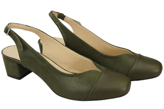 Damenschuhe Sandalen Naturleder 165 Olive ElitaBut