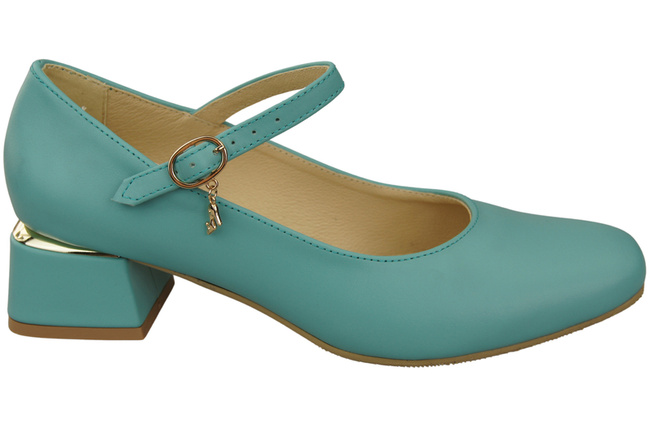 Damenschuhe Türkis Riemchenpumps Naturleder 202 ElitaBut