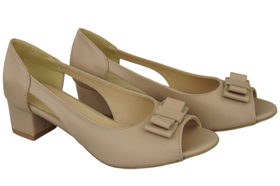 Damenschuhe Cappuccino-Sandalen, Naturleder, 145 ElitaBut