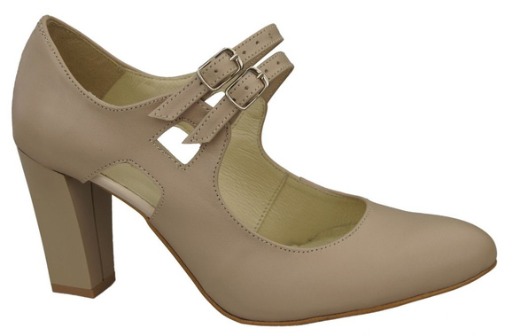 Damenschuhe Cappuccino Grain Pumps Naturleder 105 ElitaBut