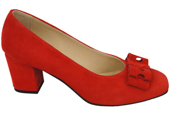 Damenschuhe Pumps Rot, natürliches Wildleder 163 ElitaBut