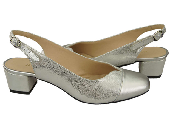 Damenschuhe Sandalen Naturleder 165 Silber ElitaBut