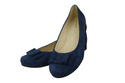 Damenschuhe Ballerinas Marineblau, Naturleder, Wildleder 126 ElitaBut