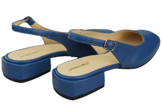 Damen Schuhe Sandalen Blau Flacher Absatz Naturleder 206 ElitaBut