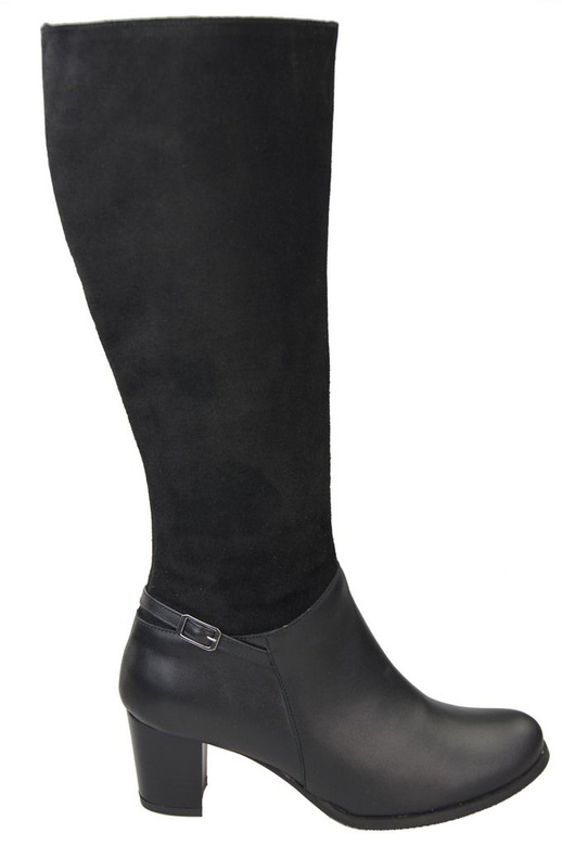 Schuhe Damenstiefel, Naturleder 101 Schwarz ElitaBut