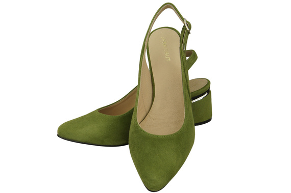 Damensandalen aus natürlichem Wildleder Pistazie Eleganz und Komfort 196 von ElitaBut