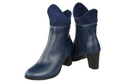 Damen-Winterstiefel, Naturleder, Marineblau 137 ElitaBut