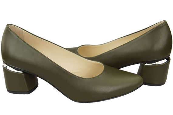 Damenschuhe Olivenpumps, Naturleder 143 ElitaBut