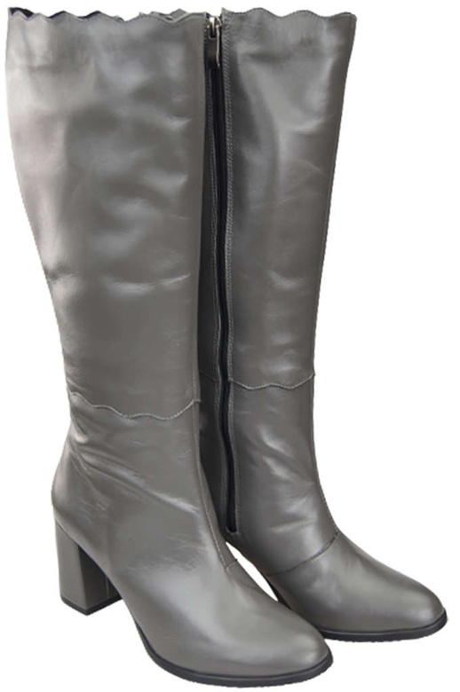 Klassische Damenstiefel, Naturleder, Graphit 176 ElitaBut