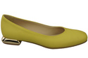 Flache Frauen Schuhe Zitrone Dekorative Ferse Naturleder 209 ElitaBut