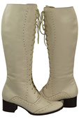 Damenschuhe Schnürstiefel, Naturleder, Beige 595 ElitaBut