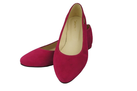 Damenschuhe Ballerinas Lila, Naturleder, Wildleder 131 ElitaBut