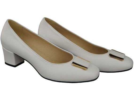 Damenschuhe Pumps Naturleder 187 Weiß ElitaBut