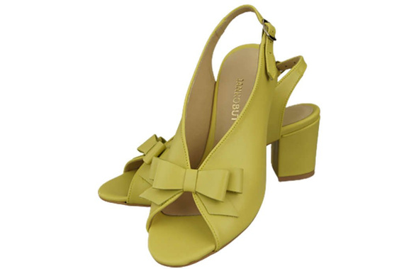 Damenschuhe Zitronensandalen, naturnarbiges Leder, 148 L ElitaBut