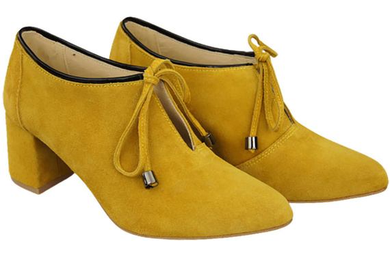 Damenschuhe Zitronenschuhe Natursamtleder 183 ElitaBut