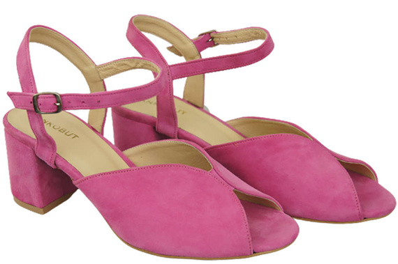 Damenschuhe Sandalen Fuchsia Naturleder Wildleder 185 ElitaBut