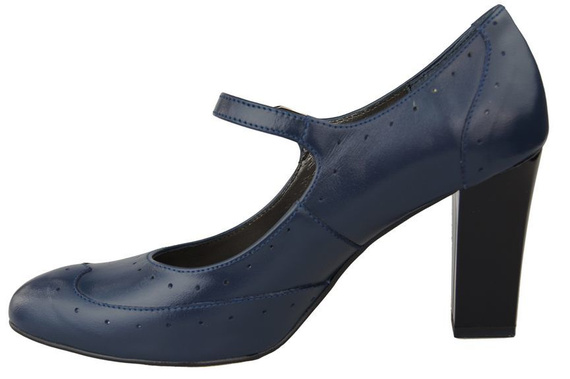 Damenschuhe Pumps, Naturleder, Marineblau 958 ElitaBut