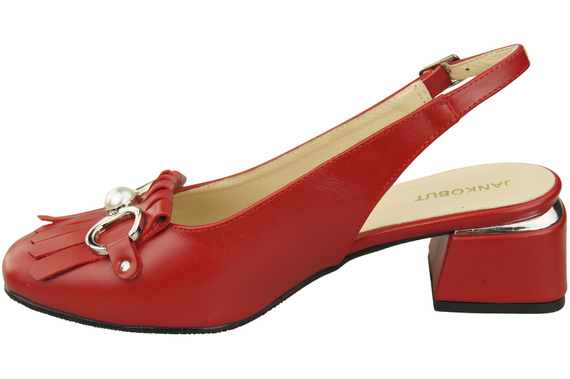 Damenschuhe Rot Sandalen mit Fransen verziert Naturleder 208 ElitaBut